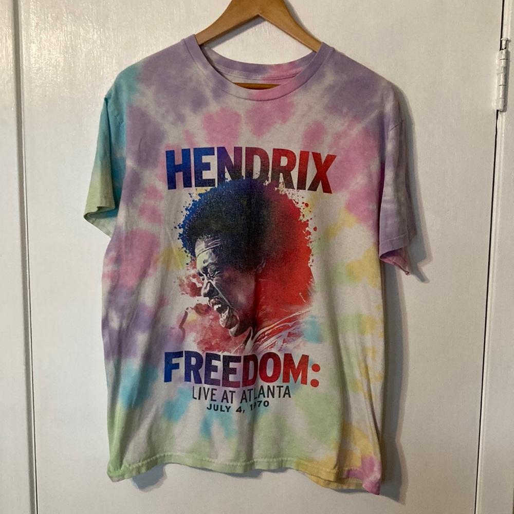 Authentic Jimi Hendrix Tie Dye Freedom Tour: Live at Atlanta July 1979 T-Shirt